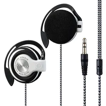 

Universal 3.5mm Plug Wired Clip On Ear Sports Earphone Heavy Bass Headphone Wired Heavy Bass Stereo Universal Wired Earphone