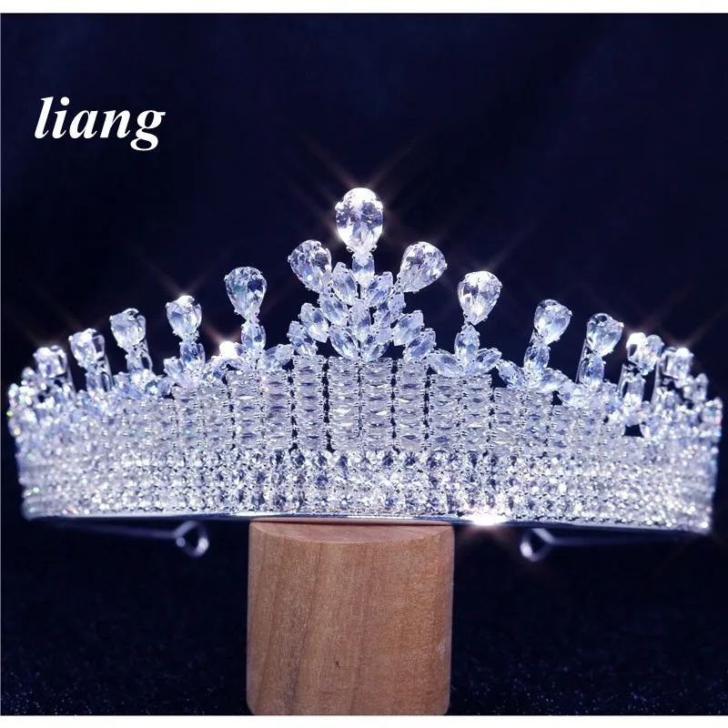 

Bride Crown Rhinestone Hairpin Romantic Bride Headdress Украшения для волос Hair Clip Tiara Drop-type High-end Romantic Crown