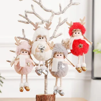

1Pcs New Year Hanging Doll Christmas Ornaments Angel Snowflakes Table Articles Xmas Decoration for Home Party Navidad Xmas Decor