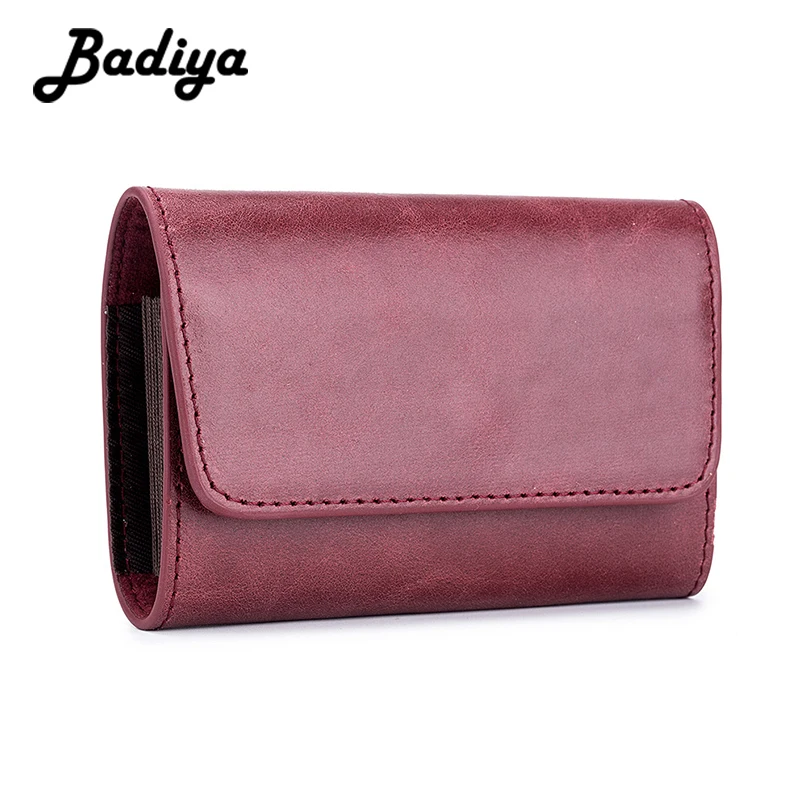 

Genuine Leather Wallet Accordion Men Women Clutch Bag Brief Vintage Short Hasp Coin Purse Multi-card Position Unisex Card Holder