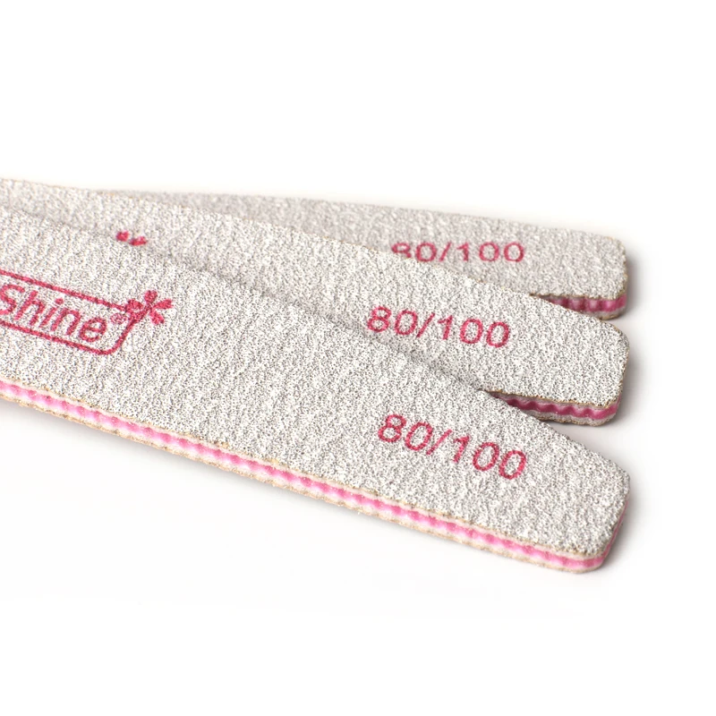 10 шт. пилка для ногтей 80/100 УФ-гель полировщик для ногтей буфер моющийся блок розовый лого пилочки лодка Наждачная доска маникюрный набор инструментов для ногтей