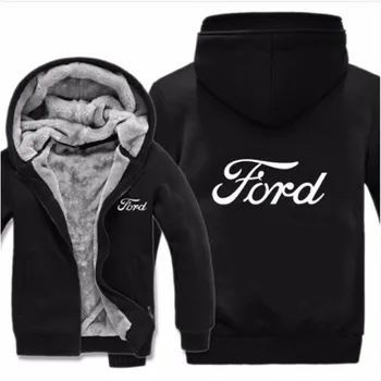 

Ford Hoodies Jacket Winter Men Fashion Casual Wool Liner Fleece Ford Sweatshirts Pullover Man Coat
