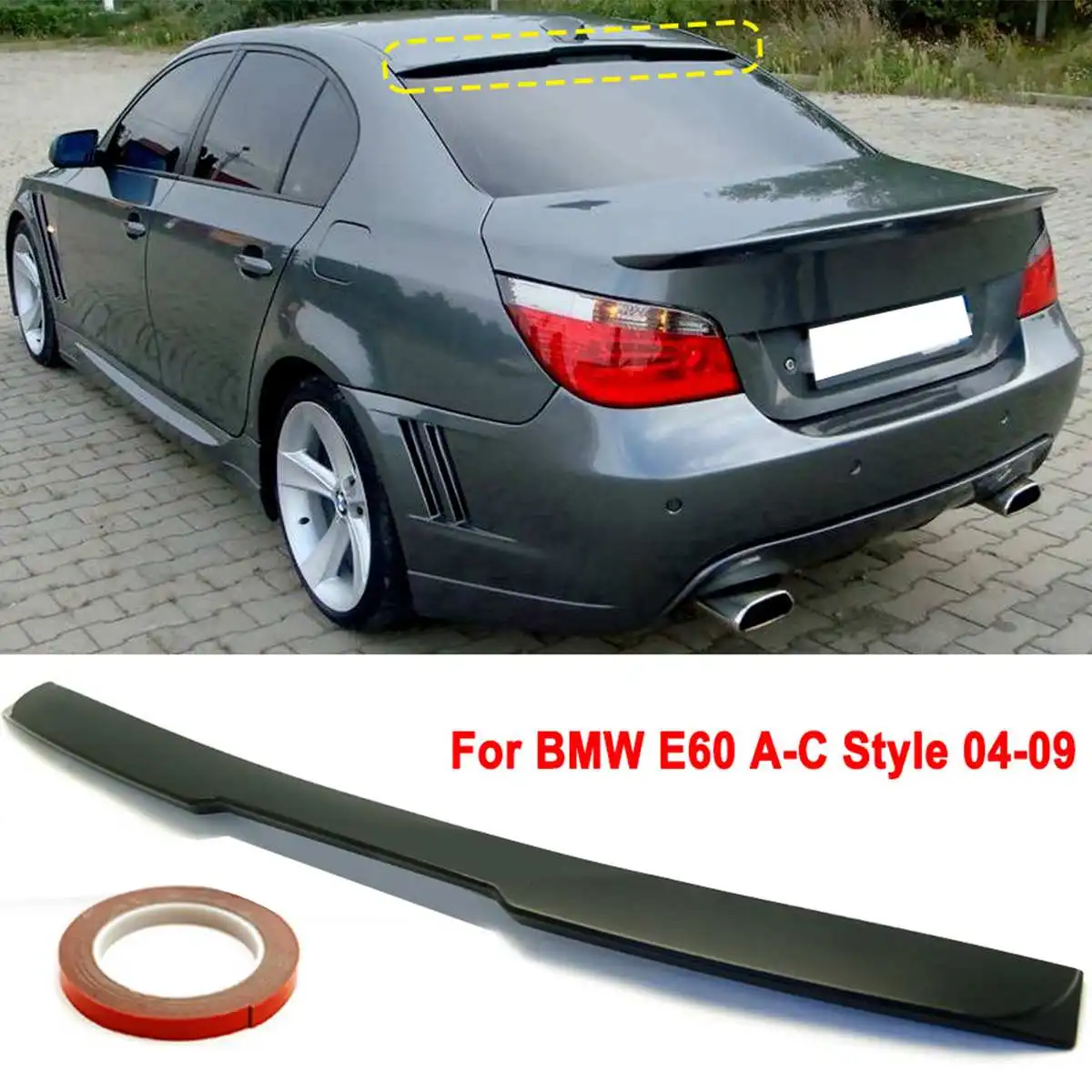 For BMW M5 E60 ROOF SpoilerFor BMW 5 Series E60 Sedan 550i 2004 2010
