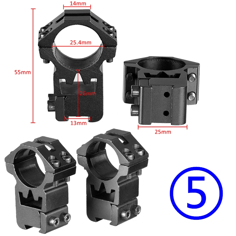 Hunting Riflescope Mount Rings 25.4MM/30MM Diameter Dual Picatinny Rail