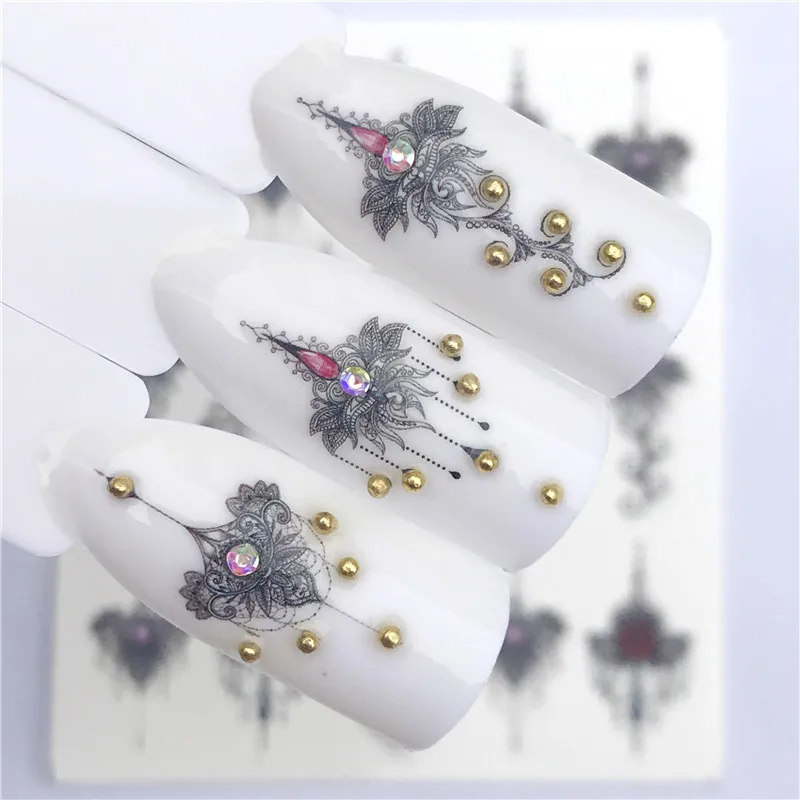 AliExpress рождественские маникюрные наклейки Дельфин стикер для ногтей роспись ногтей YZW3078