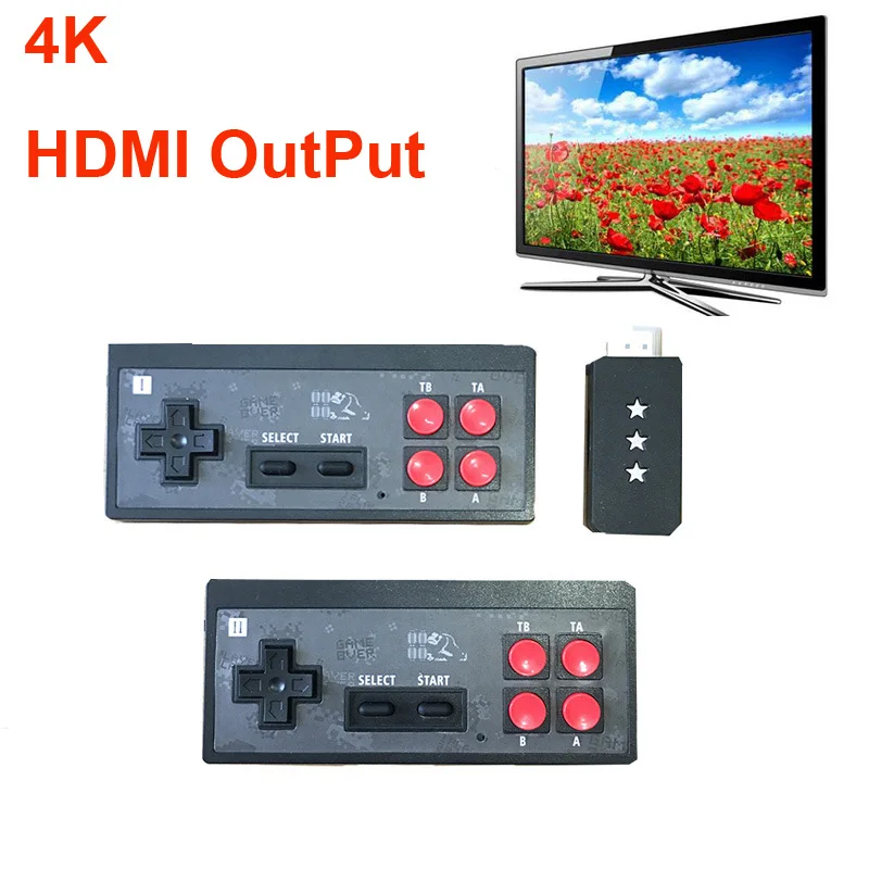 Беспроводная портативная ТВ Видео игровая консоль USB встроенный в 600 Классическая игра 8 бит мини видео консоль Поддержка AV/HDMI выход - Цвет: HDMI Output