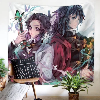 

Kimetsu no Yaiba 3D Print Demon Slayer Anime Tapestrying Rectangular Home Decor Wall Hanging 08