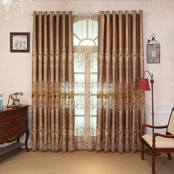 

New Arrival Exquisite Luxury Curtains for Living Room Window Treatments Blackout Curtain Tulle for Bedroom Noble Drapes Sheer