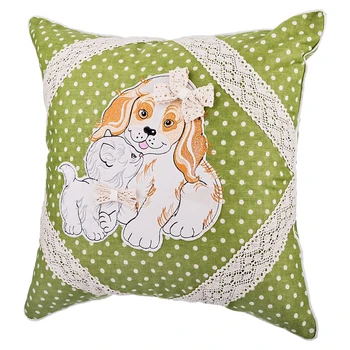 

Decorative cushion pets, 45x45cm, salad peas, 100% cotton, embroidery