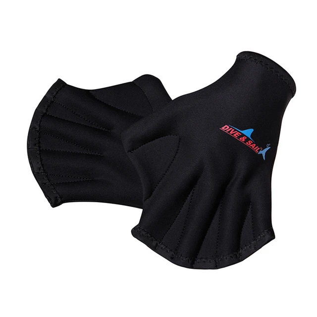 Gants de natation palmés sans doigts Résistance à l'eau Plongée Main Web  Gants d'entraînement de natation pour la natation