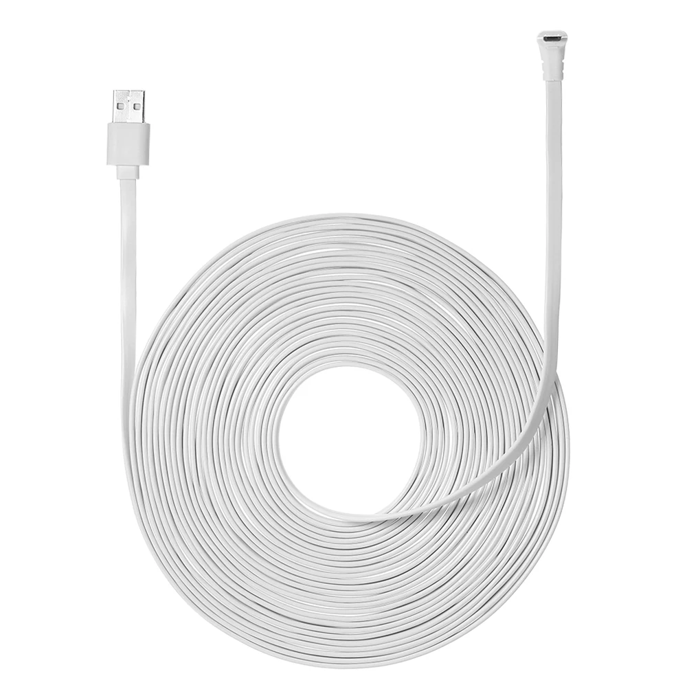 Cable de alimentación de carga de 2M, Cable Micro USB de aleación de aluminio, compatible con Arlo Pro, Arlo Pro 2, Arlo GO, Arlo Light