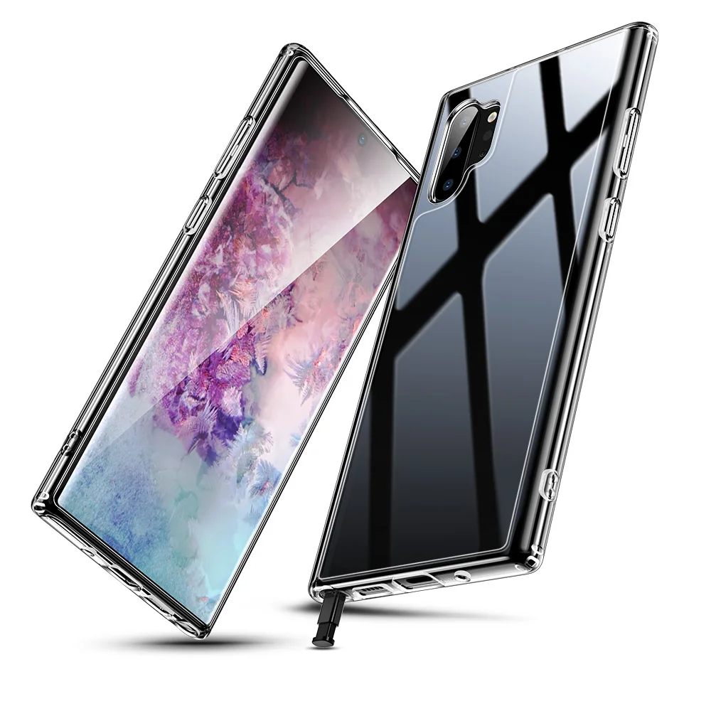 ТПУ бампер закаленное стекло задняя крышка для samsung galaxy Note 10 чехол телефона