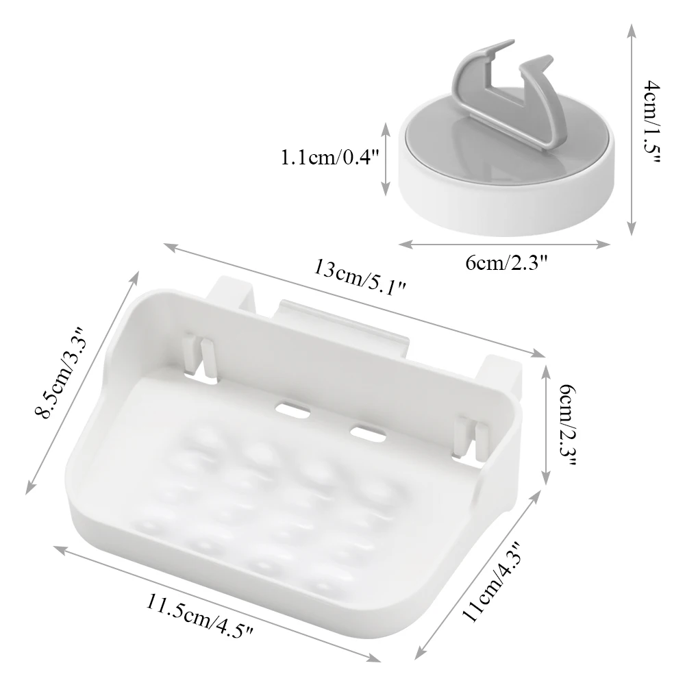 Bathroom Self Adhesive Shelf Toothbrush Rack Shower Caddy Soap Holder Wall Mounted Waterproof NO-Drilling Organizer Shelves