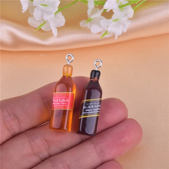 10pcs/pack Water Bottle Resin Charms Keychain Earring Pendant Charm Jewelry  Mak