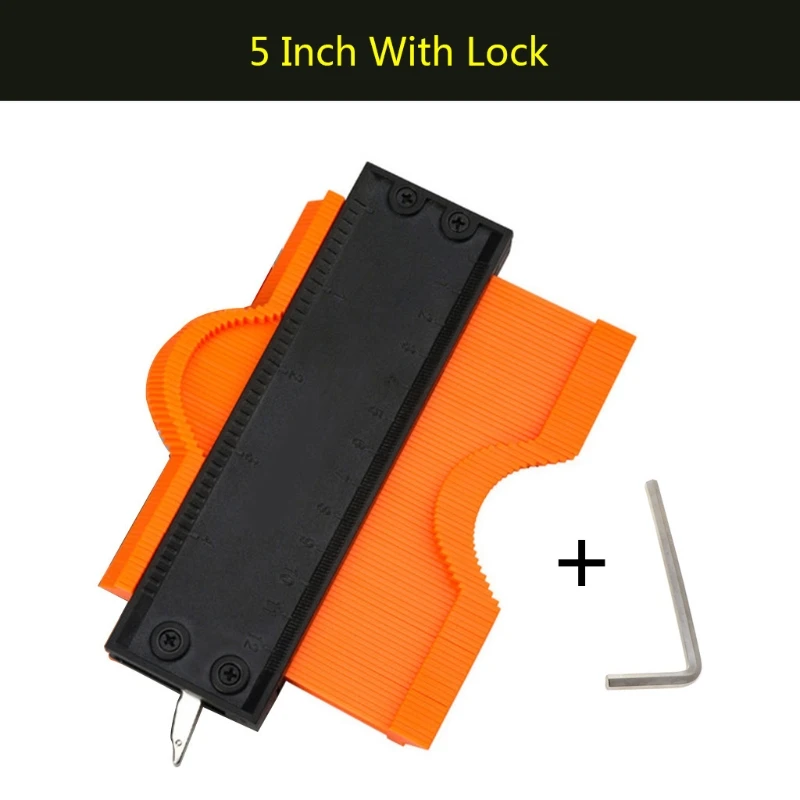 

Lock Wider Contour Gauge Profile Tool Alloy Edge Shaping Wood Measure Ruler 6XDD
