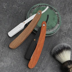 High Quality Haircut Shaving Knives For Professional Barber Replaceable Blade Cut Throat Razor Beard Shaver Holder