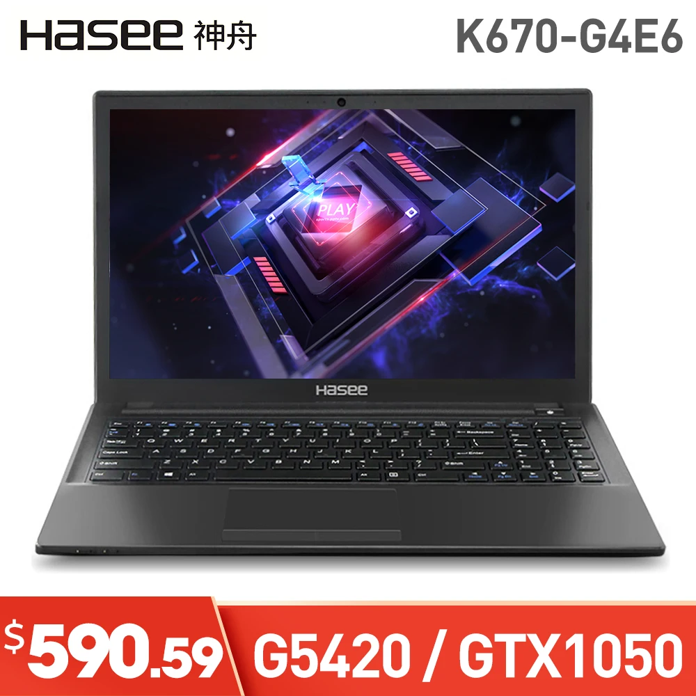 

Hasee Notebook K670 Intel G5420/I5-9400 GTX1050 15.6 inch IPS Screen Portable Gaming Laptop