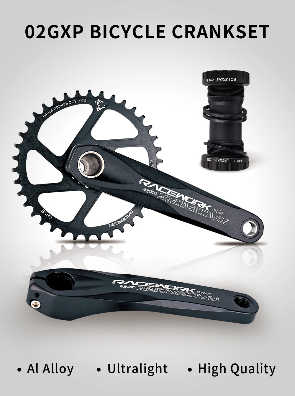 RACEWORK Bicycle Crankset Mountain Bike GXP Crank 170mm MTB 32T 34T 36T 38T Chainring Bottom Bracket for SRAM XX1 XO1 X1 GX XO