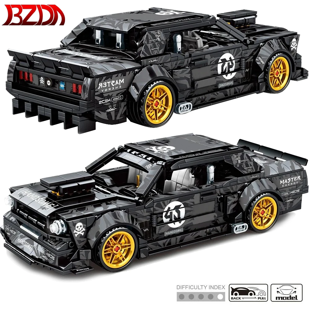Bzda Ford Mustang Speed Champion Racing Car Building Blocks Pull Back Classic Sports Car Bricks Boys Kids Toys Halloween Gifts Blocks Aliexpress