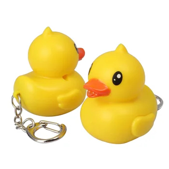 

LED Flashlight Keychain Plastic Cute Duck Quacks Keyring Keys Holder Gift FS99