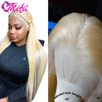 

Lace Front Human Hair Wigs Blonde Human Wigs With Baby Hair Pre Pluck 613 Wig Peruvian Straight Hair 13x4 150 Density Mifil