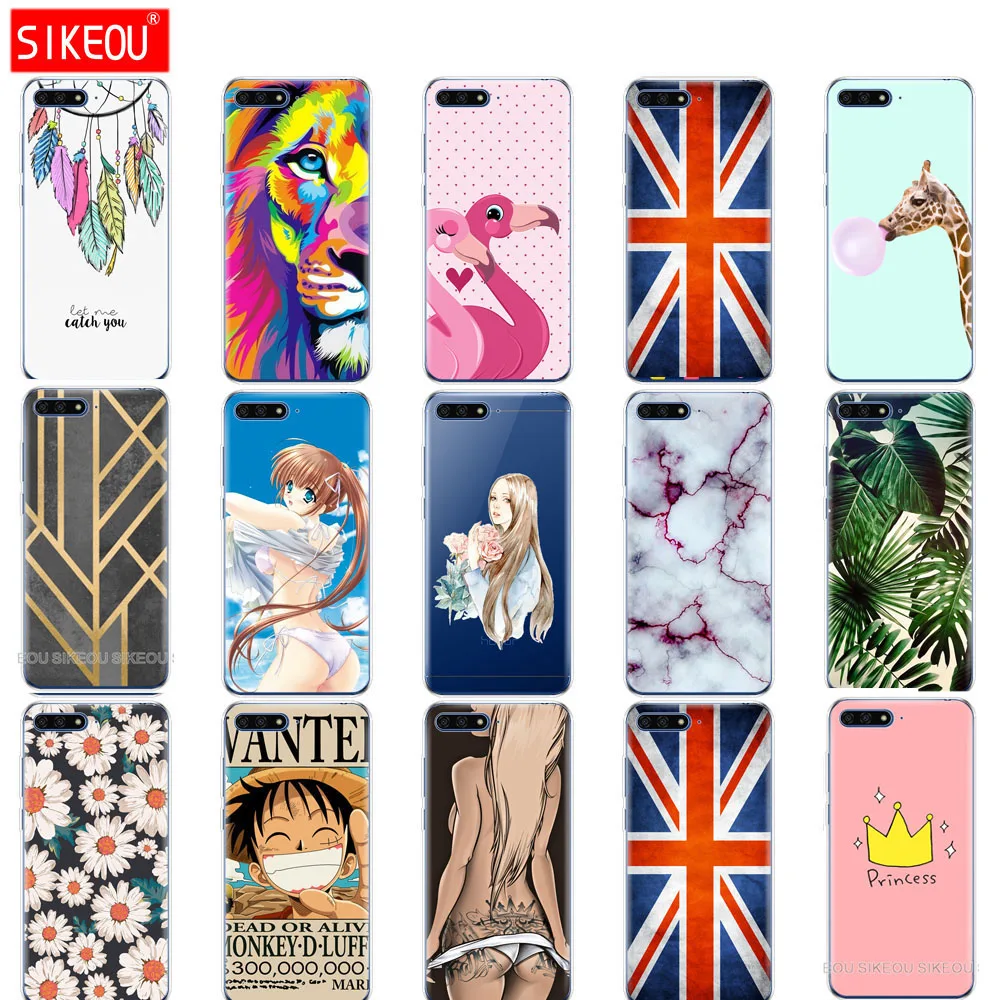 Силиконовый чехол для huawei Y6 2018 Y 6 задняя крышка с полным покрытием 360 Защитный
