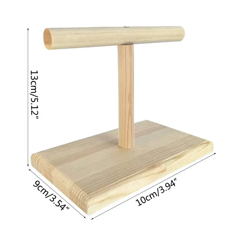Parrot Toy Portable Wooden Pet Parrot Training Rotation Perched Stand Platform Birds Paw Grinding