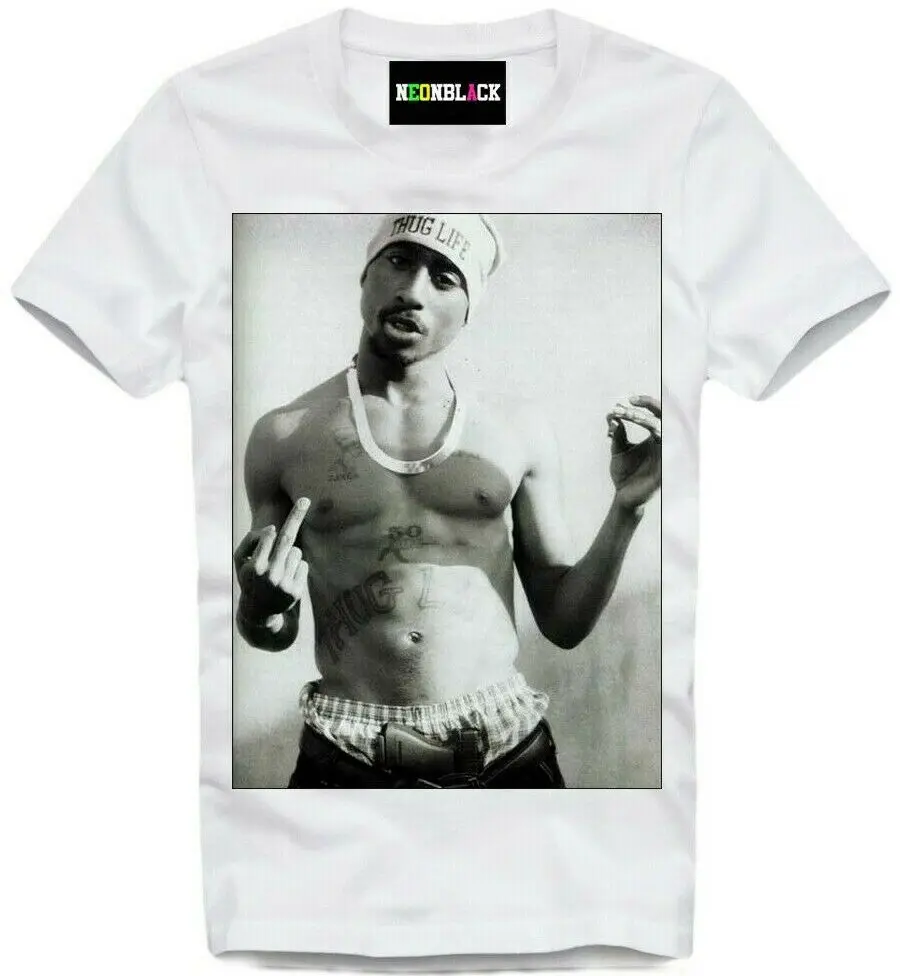 

T-Shirt 2Pac Tupac Shakur Finger Flip Nwa Eazy E Dr. Dre Snoop Biggie Gun N284