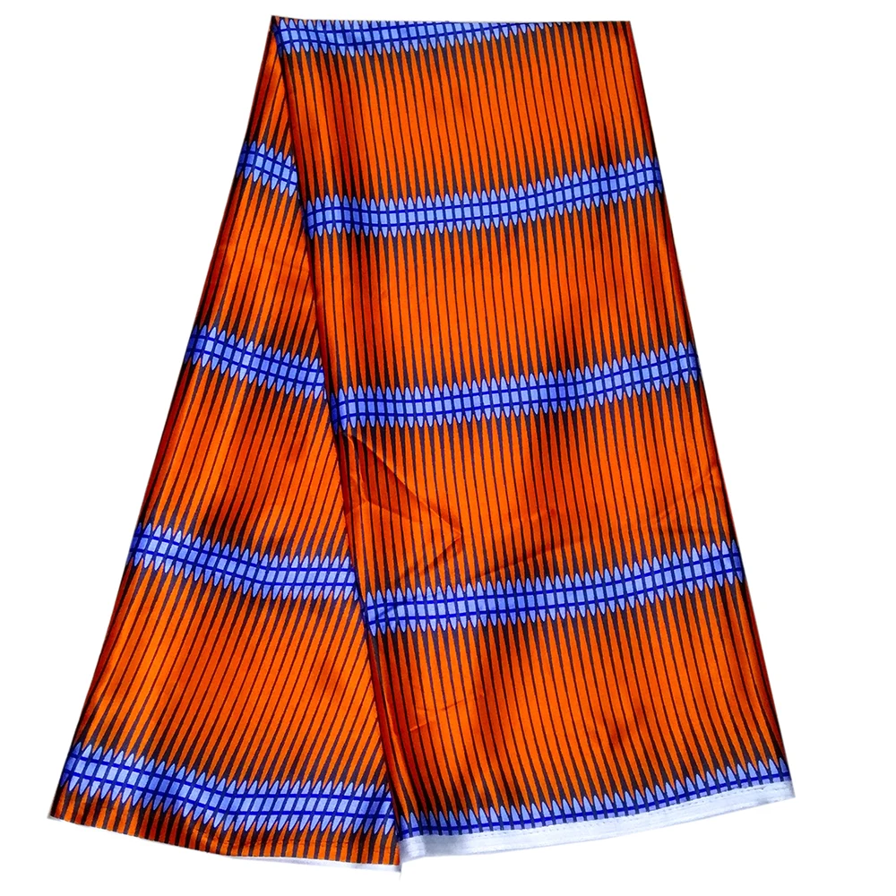 Африканская Анкара ткань высокого качества в полоску 5 ярдов ткань для вечерние платья - Цвет: as picture