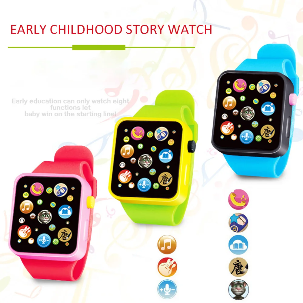 

Calendar & Time smart watch Children Early Education Toys Wrist Watch 3D Touch Screen Music Smart Teaching Baby toy ringing kids