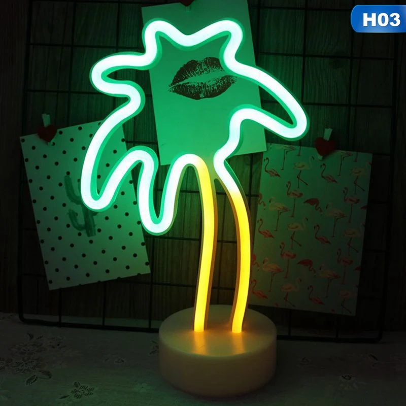 Радужный светодиодный неоновый свет знак праздник рождественские праздничные Свадебные украшения Детская комната Домашний декор кактус Единорог