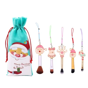 

5pcs/Set Christmas Cosmetic Makeup Brushes Set Make Up Brush For Powder Eyeshadow Brush & Tools