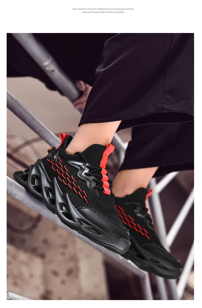 Новая обувь blade для улицы, дышащие кроссовки для бега; размер 46 Большой Размеры удобные спортивные Для Мужчин's суперзвезды туфли на плоской подошве повседневная обувь