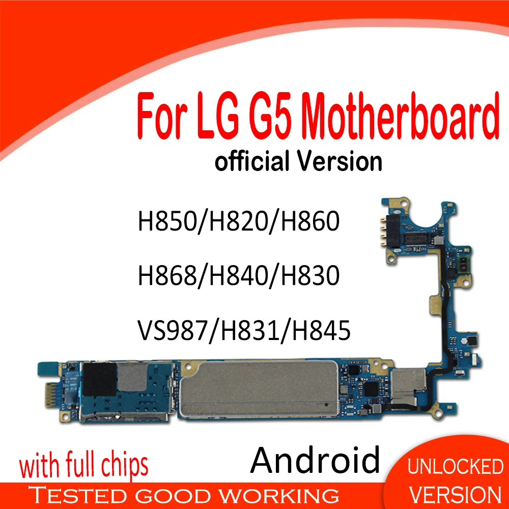 Разблокированная материнская плата для LG G5 H850 H820 H860 H868 H840 H830 VS987 H831 H845