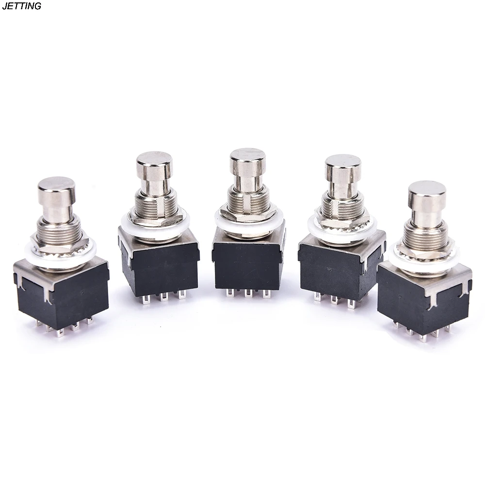New 5 pcs 3PDT 9-Pin Guitar Effects Stomp Switch Pedal Box Foot Metal True Bypass | Спорт и развлечения