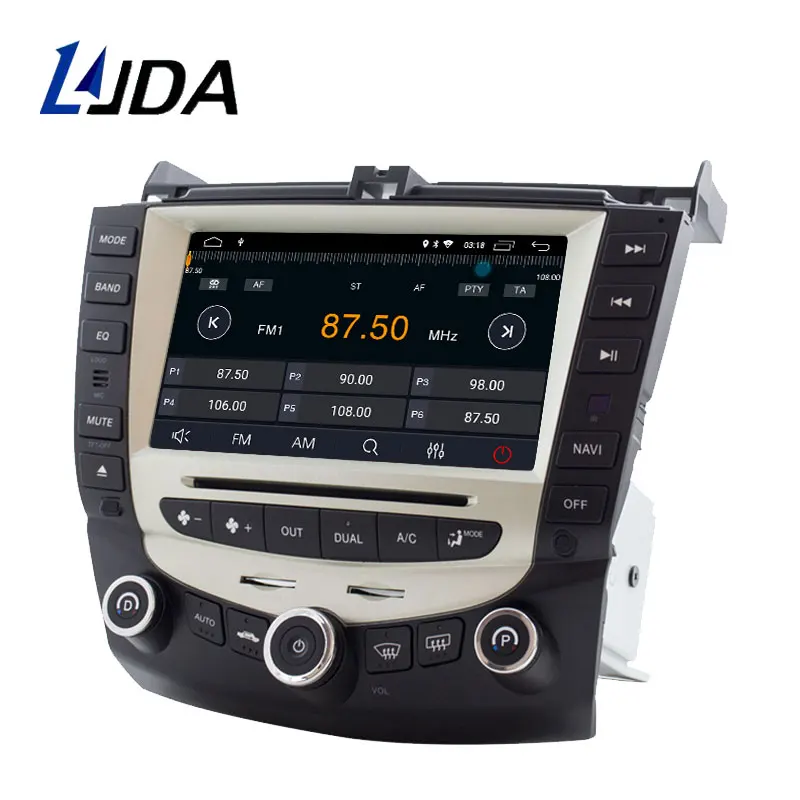 Clearance LJDA 7 Inch 2 DIN Android 9.0 Car DVD Player For Honda Accord 2003 2004 2005 2006 2007 Radio Audio WIFI Canbus GPS Navigation BT 2
