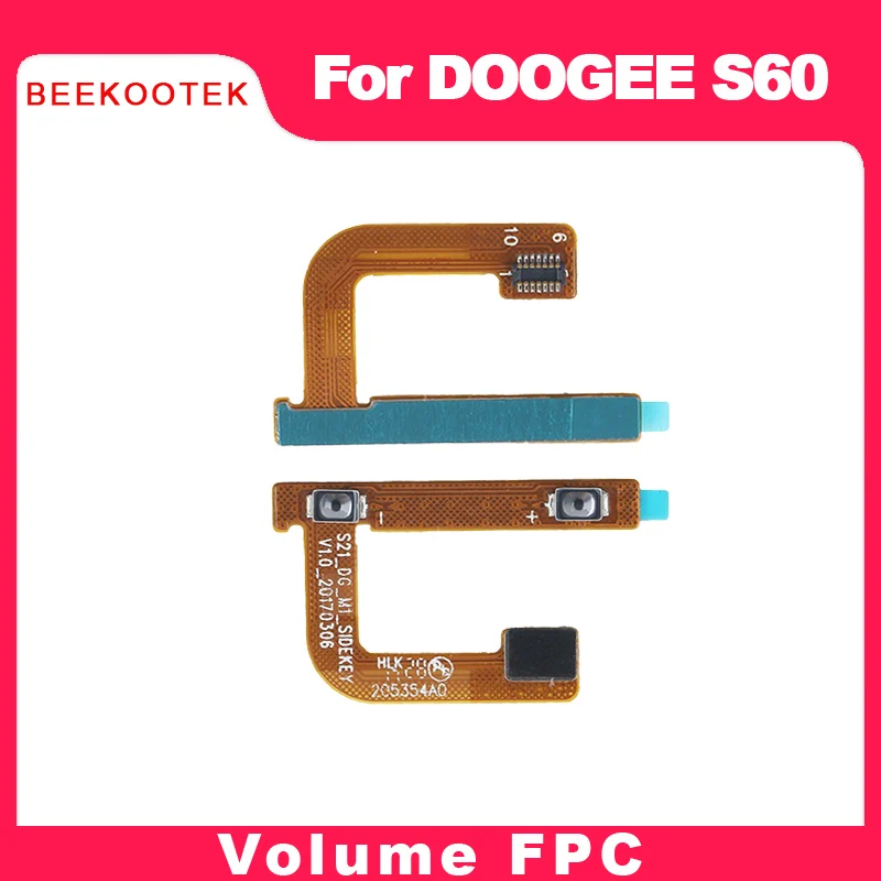 BEEKOOTEK Для DOOGEE S60 короткие гибкий кабель боковой кнопки 100% оригинальный Мощность +