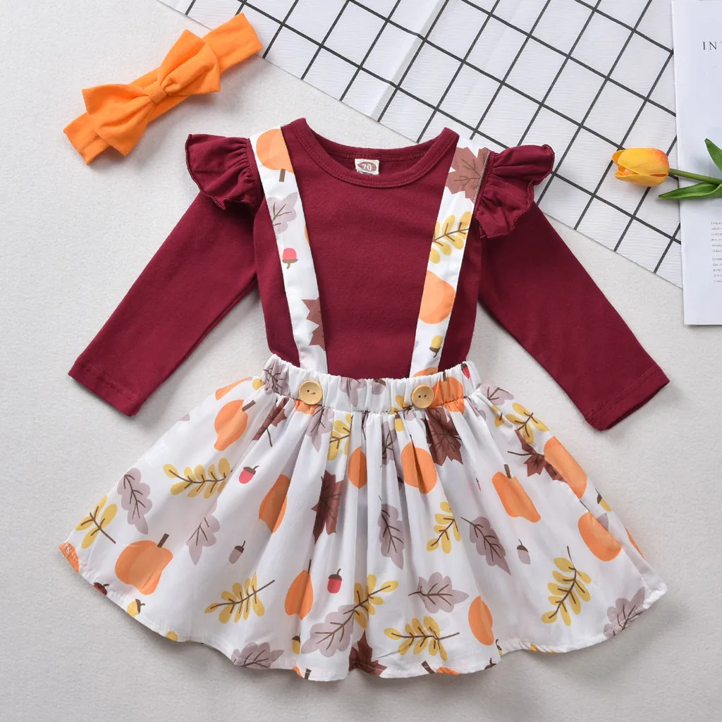 Banda de Cabello con Bowknot Ni/ña Traje Camisa Falda Diadema 3 Piezas Conjunto de Beb/é Reci/én Nacida Camiseta Denim para Chicas Falda de Leopardo