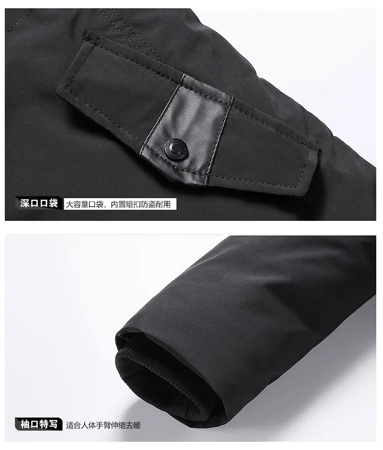 Thick Parka coat for men winter coat with hood with fur collar Parkas for men Parkas coat with multiple pockets for men SA-8