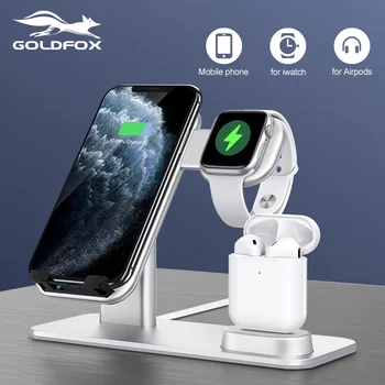 

For Airpods pro 2 Wireless Charger Dock 15W 3 in 1 Qi Wireless Charger for iPhone Apple Watch 2 3 4 5 Wireless Charging Stand