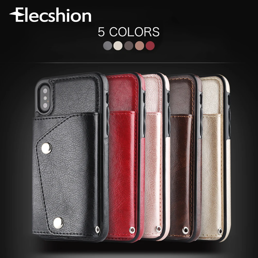 

Business Wallet Leather Case for iphone 7 8 X XR Luxury Protection Phone Bag for iphone 6 6s Plus Mobile Phone Shell Capa Para