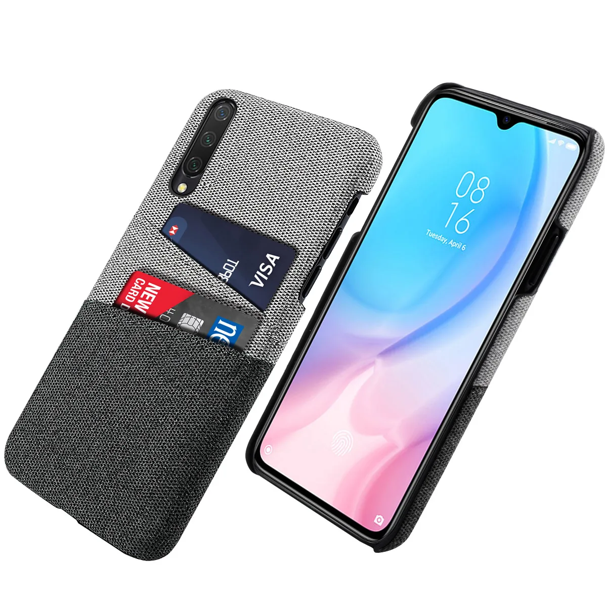 Чехол для Xiaomi Mi 9 Lite Redmi Note 8 Pro тонкий жесткий защитный тканевый чехол-Кошелек из