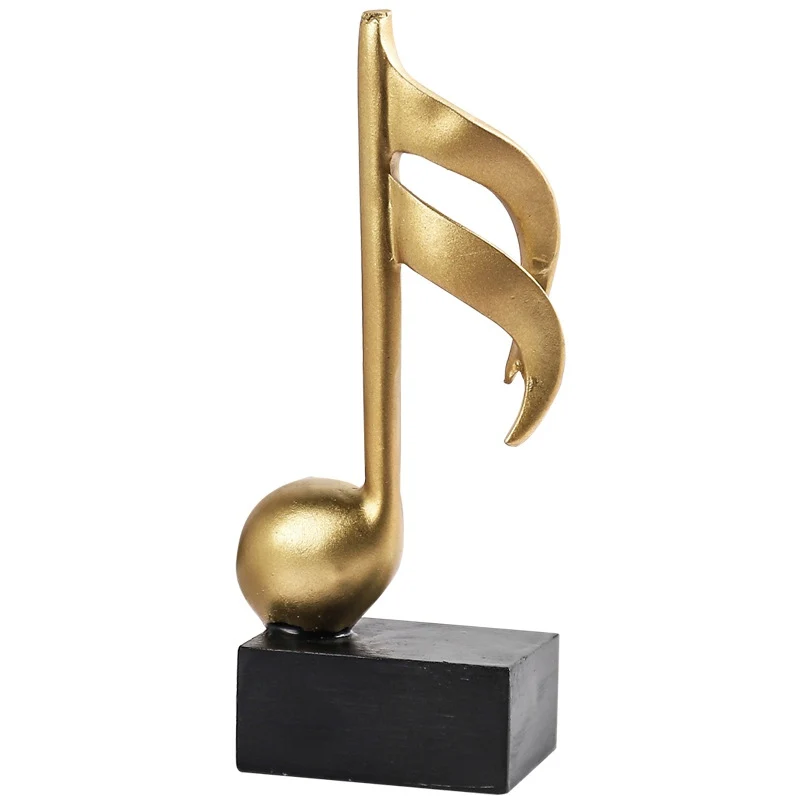 Ornament Crafts Golden Musical Note Handicraft Home Decor Figurine
