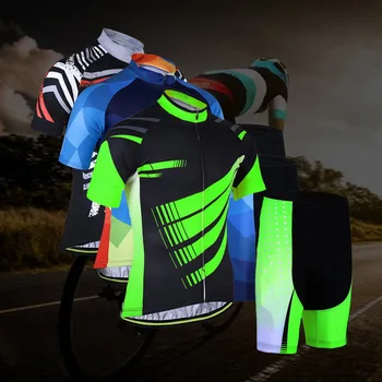 

Summer Men Two-piece Cycling Clothes Cycling jersey Set Summer Bicycle Clothing MTB Bike Clothes Sportswear Suit Cycling