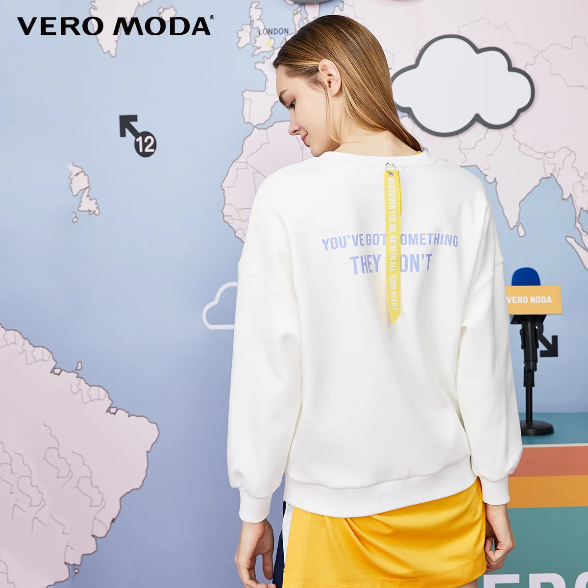  Vero Moda winter embroidered ribbon fleece Hoodies Sweatshirt 319333520