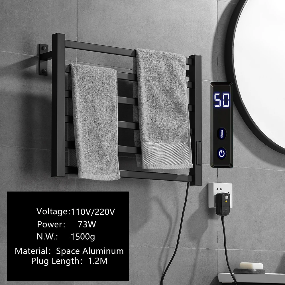 

Электрическая осветительная стойка для телефона, 115 ℉-155 ℉,45 ℃-70 ℃ подогреватель полотенец для аксессуаров ванной комнаты