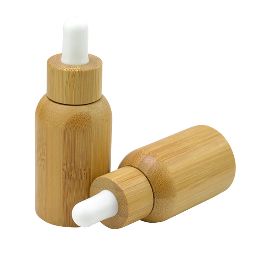 

Empty Refillable Bamboo Glass Eye Dropper Bottle Essential Oil Bottles With Pipettes Makeup Cosmetic Sample Container Mar27