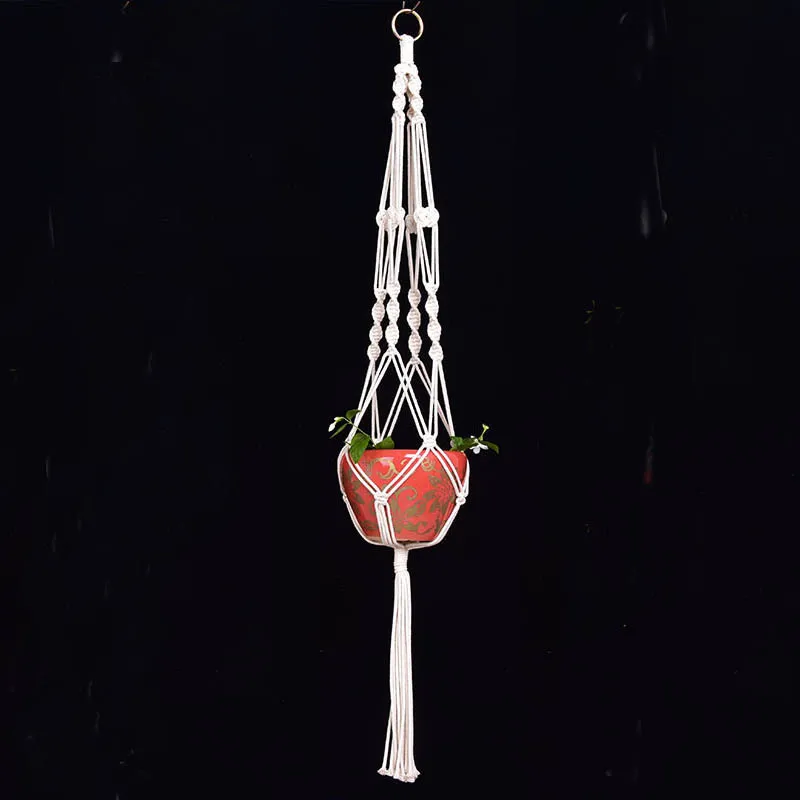Hot sales handmade macrame plant hanger flower /pot hanger for wall decoration countyard garden
