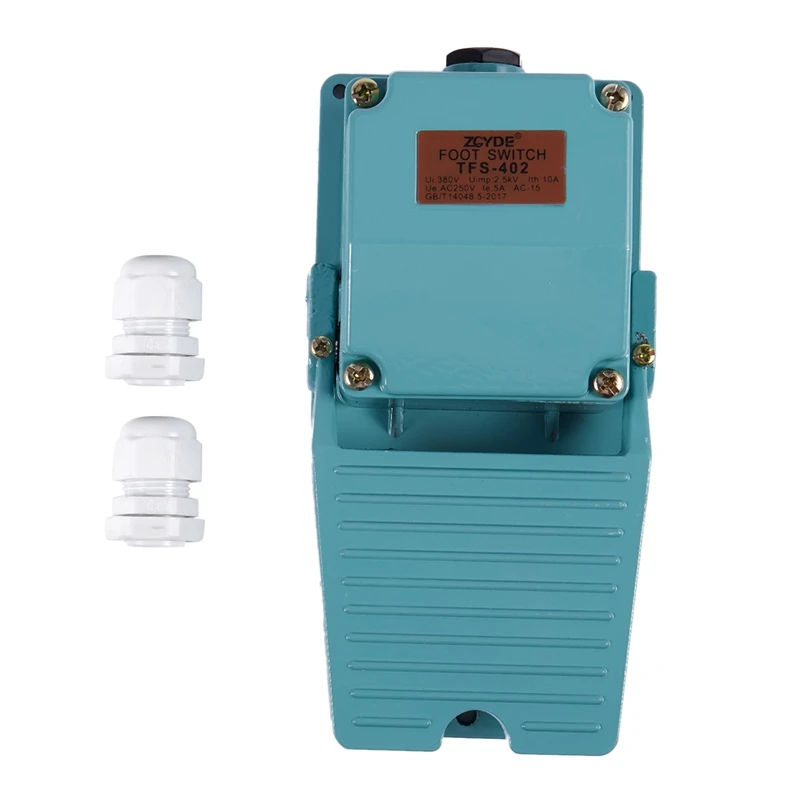 Топ-AC 250V 15A 1NO 1NC Мгновенный Педальный переключатель w кабельный сальник