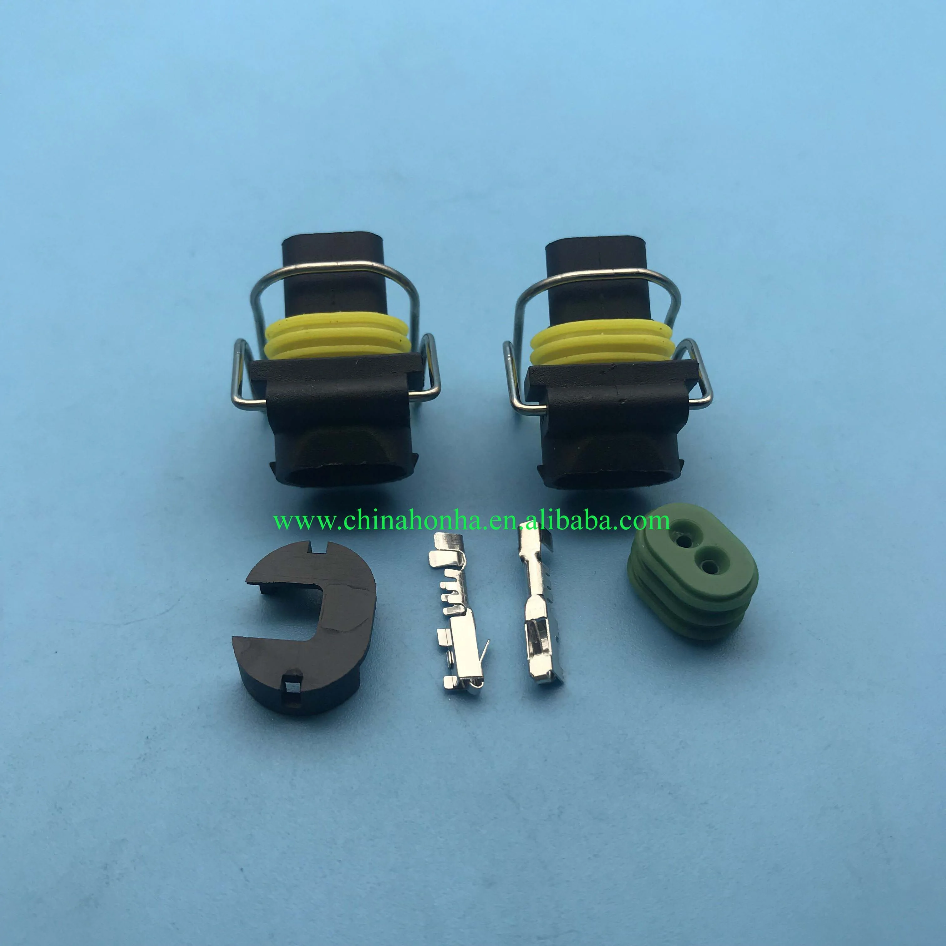 5 pcs connector 2-контактный автоматический электрический разъем форсунок Авто переходник с внутренней резьбой разъем жгута проводов для E320 323 325 329 330 C7C9 - Название цвета: 5 pcs connector